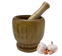 Mortaio con pestello piccolo, piccolo mortaio da cucina con pestello for macinare spezie ed erbe aromatiche, macina spezie manuale for aglio, set di mortaio e pestello(9cm)