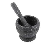 Mortaio Con Pestello, Schiaccia Aglio Manuale, Robusto Utensile Da Cucina, Smerigliatrice per Aglio, Per Il Pesto Fatto in Casa La Preparazione Tradizionale Pesto Macinino(Motivo in Granito)