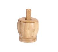 Mortaio Con Pestello Set di pestello e mortaio in legno for aglio, ciotola macina, set for schiacciare l'aglio for salsa al pesto, spezie, noci peperoni(S)