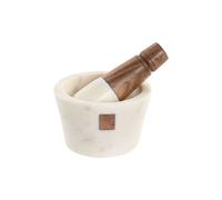 Mortaio da cucina Home ESPRIT Marmo Legno di acacia 10 x 10 x 6,5 cm