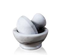 Mortaio da Cucina in Marmo Bianco con Pestello White Italian Marble Mortar 10cm