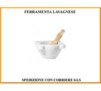 MARMO IN MRM320110 Mortaio, Cm 18, H.10 Marmo, Bianco, con Pest