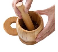Mortaio Di Legno E - Set Di Smasher Manuale | Lo sforzo E Spezie Smasher | Condimento Cravatte Per Frutta Secca Sesamo Noci Pillole Sviluppatori Di Pasti Pianificatore