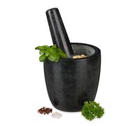 Mortaio e pestello alto in granito Utensile da cucina Set per salse 2,7 kg