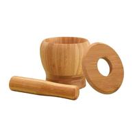 Mortaio E Pestello,per Spezie in Legno - Pestello In Legno Manuale Per Pepe Ed Erbe Aromatiche Per Cucina Preparazione Cibi Aglio Frutta Secca