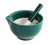 Mortaio e pestello set porcellana spezia ginder manuale manuale di macinacapelli ciotola macinata per pasta verde scuro verde