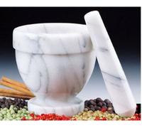 MORTAIO IN MARMO CON PESTELLO PESTO SPEZIE IGIENICO ALIMENTARE 13 CM 10 2023
