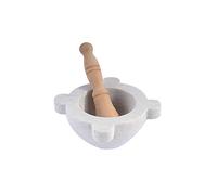 Mortaio da cucina in marmo di Carrara artigianale diametro utile da 4.5 a 13 cm