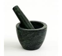Mortaio Marmo Verde Pestello Green Marble Mortar Home Cucina Vintage 10x10cm