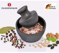 MORTAIO PER SPEZIE CON PESTELLO TONDO IN GHISA ALIMENTARE "ZASSENHAUS" GERMANY
