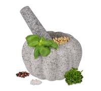 Mortaio pestello granito macina erbe pesto basilico 10,5x15,5x14,5cm tritaspezie