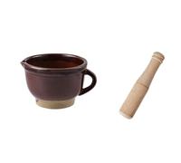 Mortaio Tritacarne in terracotta ruvida Smerigliatrice for aglio martellante Ciotola for medicina martellante Ciotola for schiacciare l'aglio in ceramica for uso domestico Utensili da cucina Mortaio G