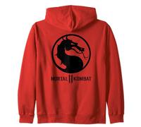 Mortal Kombat 11 Dragon Black Logo Felpa con Cappuccio