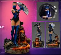 Mortal Kombat KITANA with 2 Heads Art Scale Statue 1/10 Iron Studios Sideshow