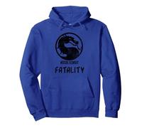 Mortal Kombat Klassic Fatality Felpa con Cappuccio, Unisex per Adulti, Blu Reale, XL