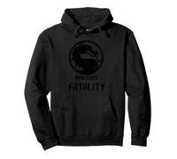 Mortal Kombat Klassic Fatality Felpa con Cappuccio, Unisex per Adulti, Nero, L