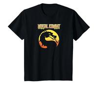 Mortal Kombat Klassic Logo Maglietta, Bambini, Nero, 2 Anni