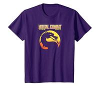 Mortal Kombat Klassic Logo Maglietta, Bambini, Viola, 3 Anni