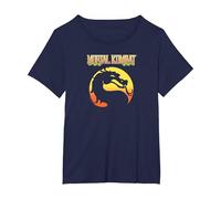 Mortal Kombat Klassic Logo Maglietta, Donna Plus-Size, Navy, 3X
