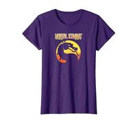 Mortal Kombat Klassic Logo Maglietta, Donna, Viola, 3XL