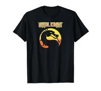 Mortal Kombat Klassic Logo Maglietta, Uomo, Nero, XL
