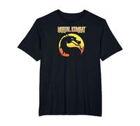Mortal Kombat Klassic Logo Maglietta, Uomo Taglie Grandi, Nero, 3X Tall