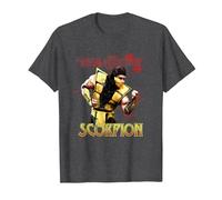 Mortal Kombat Klassic Scorpio Maglietta, Uomo, Grigio Scuro, XL