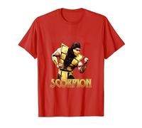 Mortal Kombat Klassic Scorpio Maglietta, Uomo, Rosso, 3XL