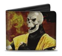Mortal Kombat Wallet, Bifold, Mortal Kombat Klassic Scorpion Flame Pose, Vegan L