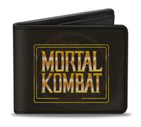 Portafoglio Mortal Kombat, Bifold, Mortal Kombat Start e Flawless Victory Screens, Pelle Vegana