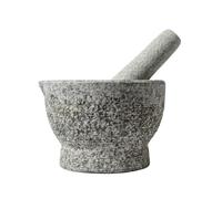 Mortar Pestle Set Mortaio in Pietra for Uso Domestico, Mortaio for Pestare L'aglio con Bocca, Set di Pestelli da Cucina Mortaio con Pestello