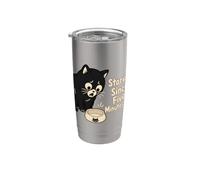 Morte di fame da cinque minuti fa Cat Bicchiere termico in acciaio inox doppia parete