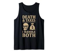 Morte e tasse Gestisco entrambi l"agente speciale dell"IRS Grim Reaper Canotta