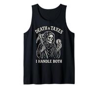 Morte e tasse Gestisco entrambi l"agente speciale dell"IRS Grim Reaper Canotta