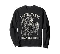 Morte e tasse Gestisco entrambi l"agente speciale dell"IRS Grim Reaper Felpa