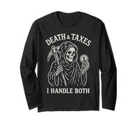 Morte e tasse Gestisco entrambi l"agente speciale dell"IRS Grim Reaper Maglia a Manica