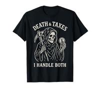 Morte e tasse Gestisco entrambi l"agente speciale dell"IRS Grim Reaper Maglietta