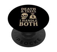 Morte e tasse Gestisco entrambi l"agente speciale dell"IRS Grim Reaper PopSockets PopGrip Adesivo