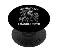 Morte e tasse Gestisco entrambi l"agente speciale dell"IRS Grim Reaper PopSockets PopGrip Adesivo