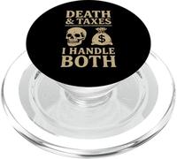 Morte e tasse Gestisco entrambi l"agente speciale dell"IRS Grim Reaper PopSockets PopGrip per MagSafe
