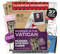 Morte in Vaticano - Gioco di mistero avvincente per adulti dietro le mura del Vaticano - 40 pezzi di prove, 150 minuti di gameplay (difficoltà 3/5) - Gioco di cold case per 1-10 giocatori Tagli UnicaC