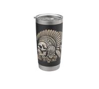 Morte messicana Mictlantecuhtli Azteco Teschio Mesoamerica Inca Bicchiere termico in acciaio inox doppia parete