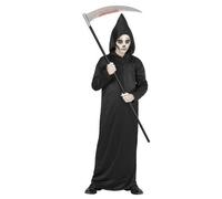 costume carnevale halloween bambino GRIM REAPER tunica con cappuccio