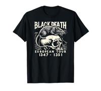 Morte Nera Tour Europeo Peste Ratto Storia Medievale Maglietta