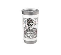 Morti dentro ma i bambini vengono nutriti con il divertente caffè Skeleton Mom Bicchiere termico in acciaio inox doppia parete