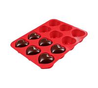 Morti dolci - stampo in silicone per cottura, antiaderente, 12 cavità, a forma di cuore per fondente | Per torte, dolci, fondente, gomme, saponi, ghiaccio, gelatina,