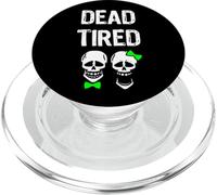 Morti stanchi genitori mamma papà scheletro Halloween realtà divertente PopSockets PopGrip per MagSafe