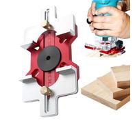Mortise and Tenon Jig - Woodworking 2-In-1 Grooving Tool Template | Electric GroovingTool | Aluminum Alloy Grooving Template | Fluting Jig for Woodworking | Guide Tool Slotting Position