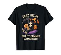 Morto dentro ma è estate divertente Summerween Triste Mietitore Maglietta