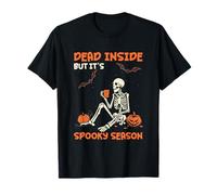 Morto-Dentro, ma la Sua spettrale Stagione Halloween Skeleton Pumpkin Maglietta